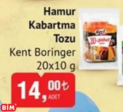 KENT BORİNGER  HAMUR KABARTMA TOZU